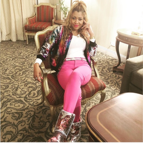 Jackets & Blazers - Sequins Bomber Jacket
